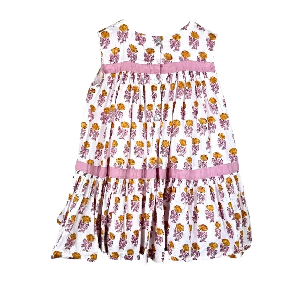 Hanna Andersson & Pink Chicken Sz 4 & 6 Youth Play Dresses 2 Piece Set